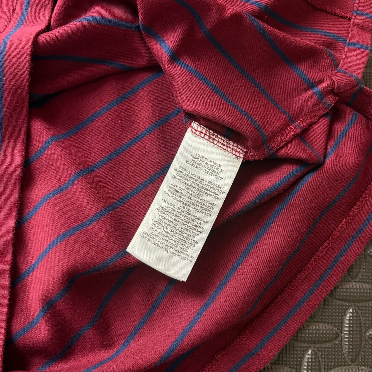 Ralph Lauren Burgundy Striped Polo Shirt | Men’s Slim Fit L / 3844