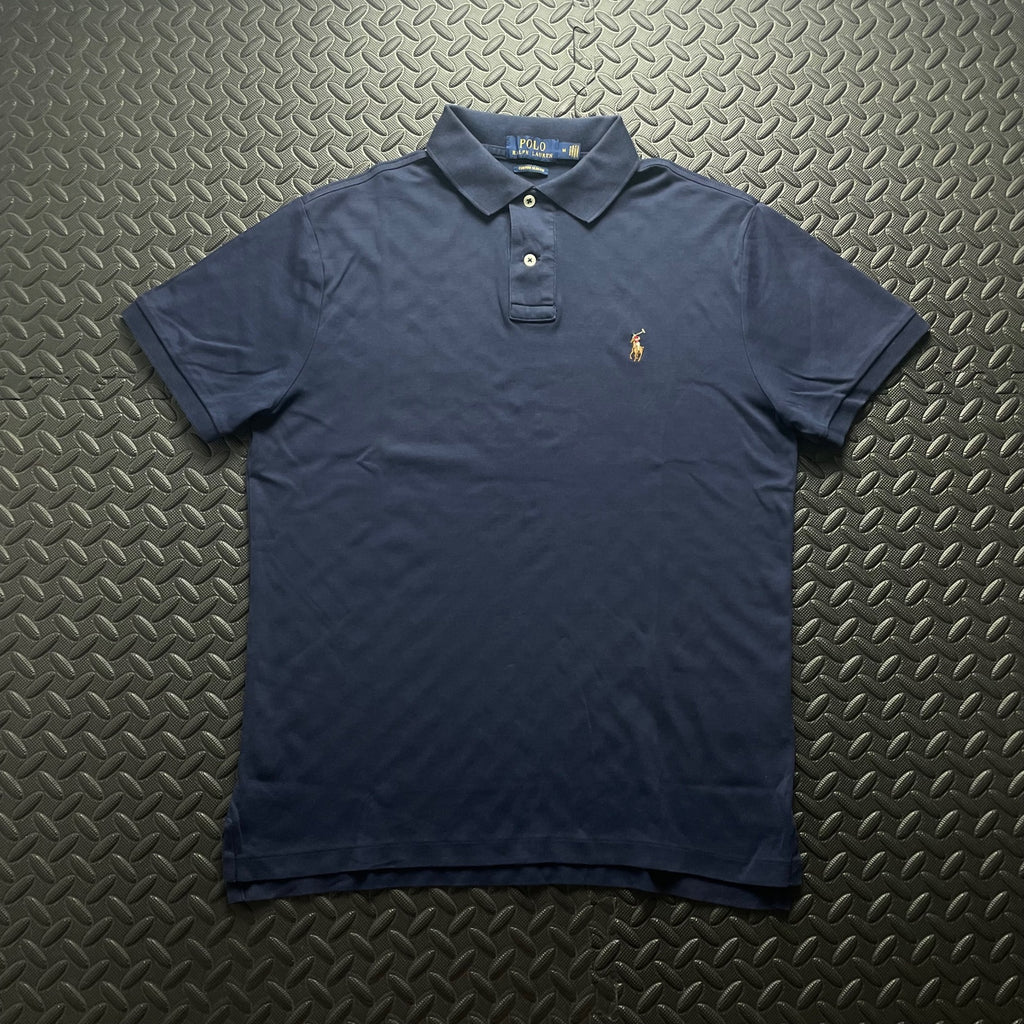 Ralph Lauren Navy Polo Shirt | Men’s Custom Slim Fit M / 3423