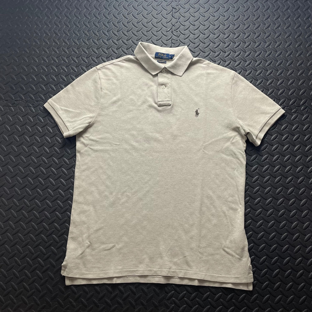 Ralph Lauren Beige Polo Shirt | Men’s Custom Slim Fit M / 3668