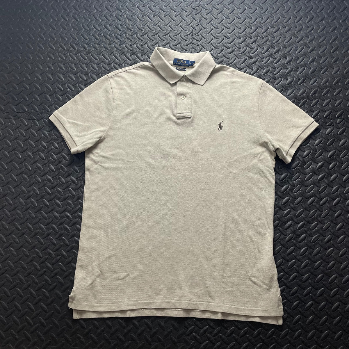 Ralph Lauren Beige Polo Shirt | Men’s Custom Slim Fit M / 3668