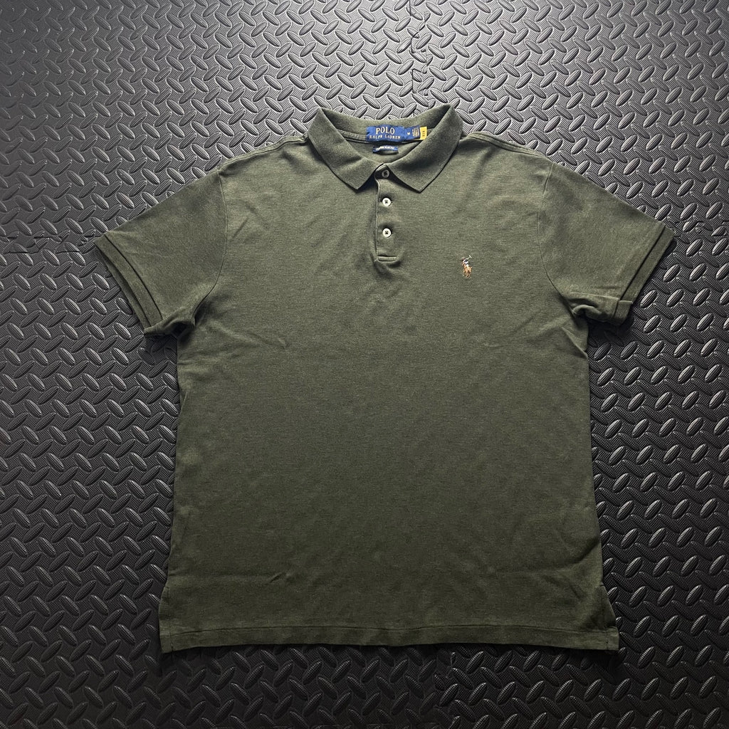 Ralph Lauren Khaki Polo Shirt | Men’s Custom Slim Fit M / 3608