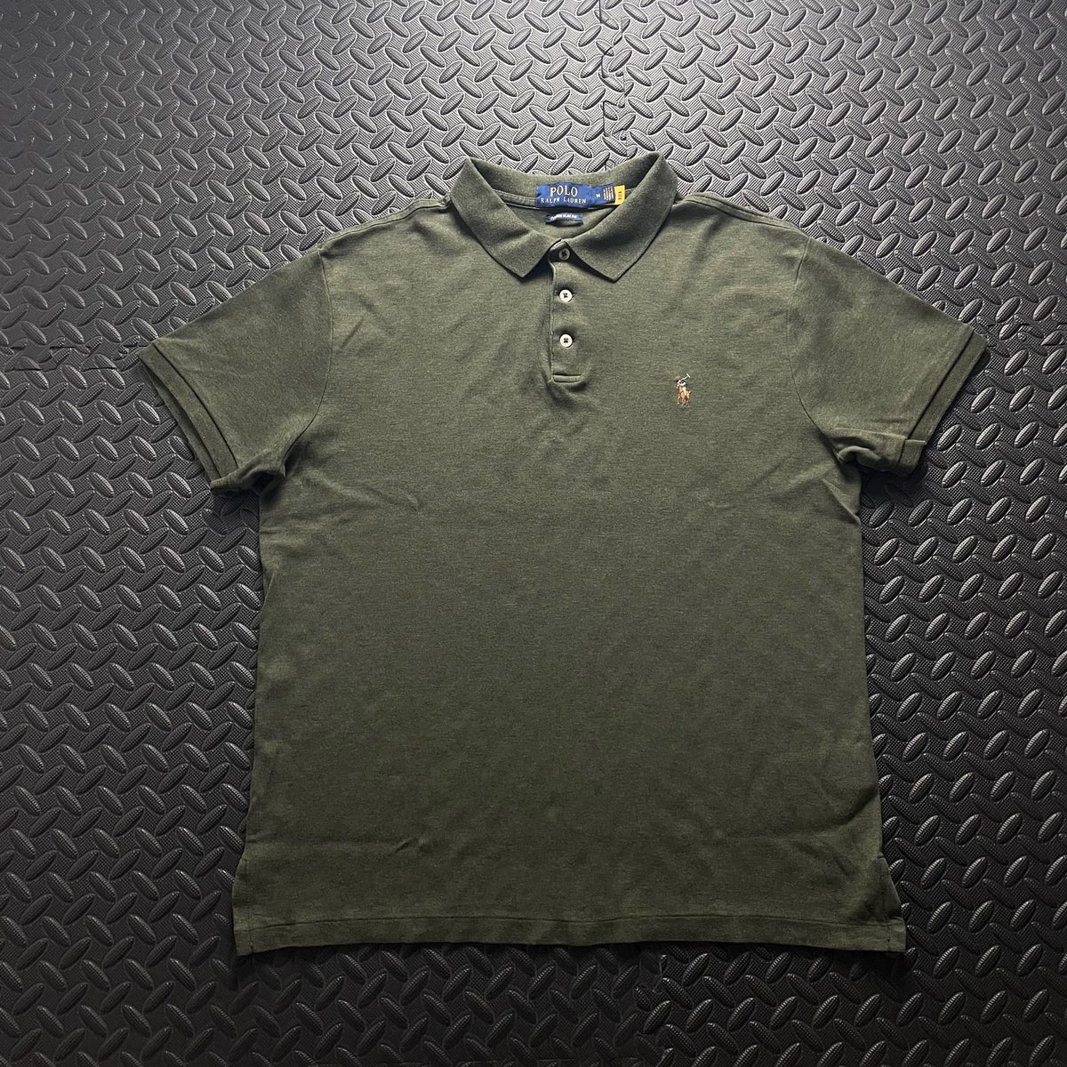 Ralph Lauren Khaki Polo Shirt | Men’s Custom Slim Fit M / 3608