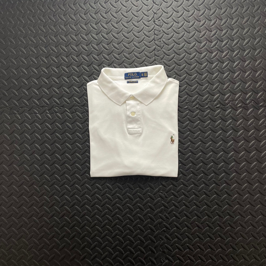 Ralph Lauren White Polo Shirt | Men’s Custom Slim Fit XL / 3721