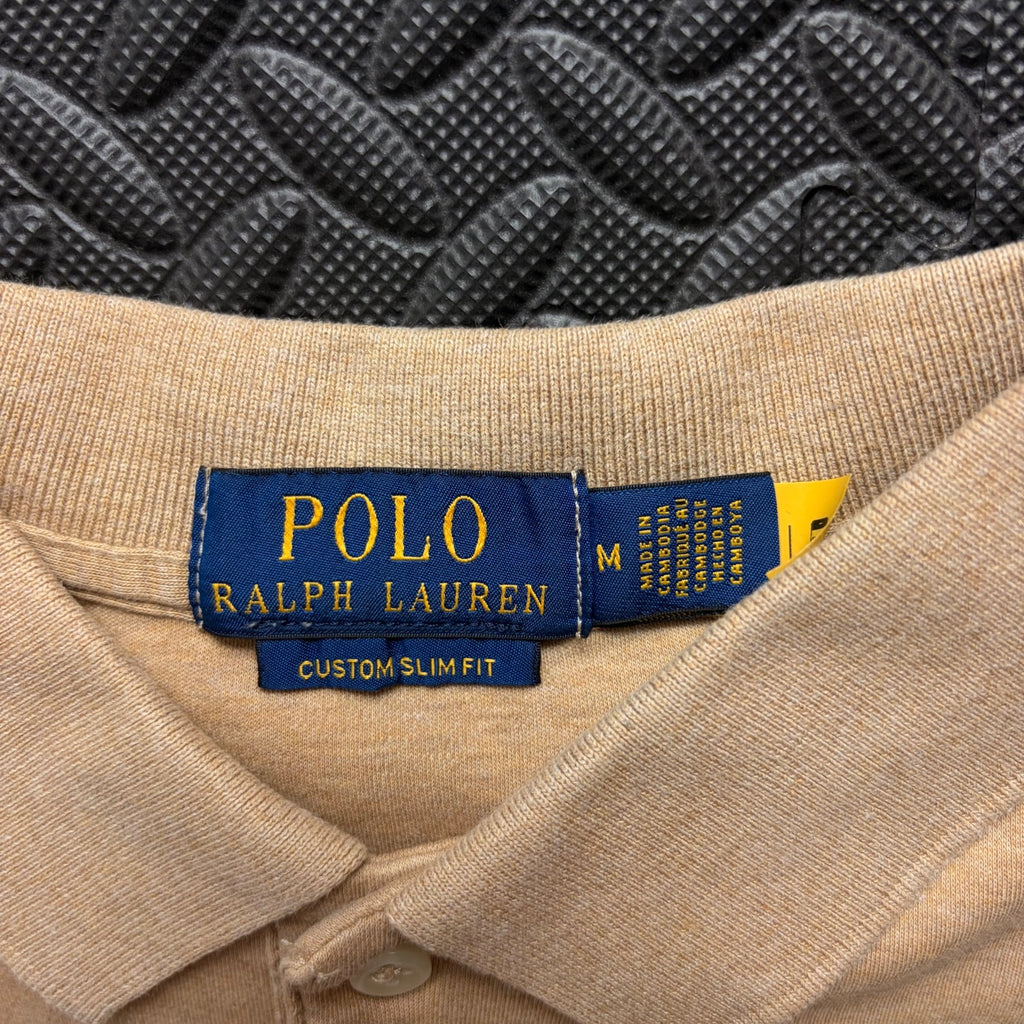 Ralph Lauren Beige Polo Shirt | Men’s Custom Slim Fit M / 3833