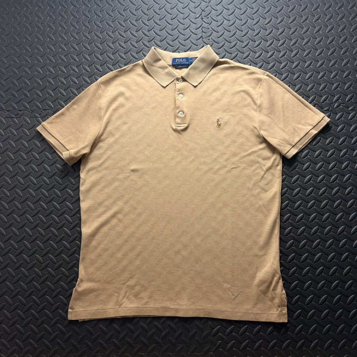 Ralph Lauren Beige Polo Shirt | Men’s Custom Slim Fit M / 3833