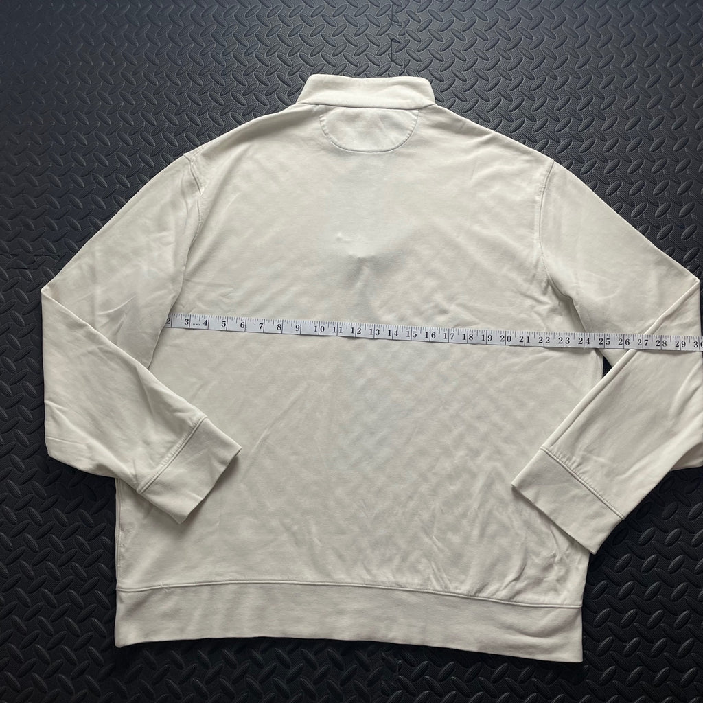 Ralph Lauren Cream 1/4 Zip Jumper | Men’s Classic Fit XL / 3743
