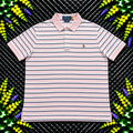 Ralph Lauren Pink Striped Polo Shirt | Men’s Custom Slim Fit XL / 3809