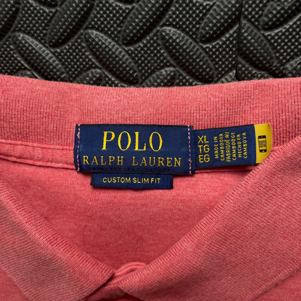 Ralph Lauren Pink Polo Shirt | Men’s Custom Slim Fit XL / 3674
