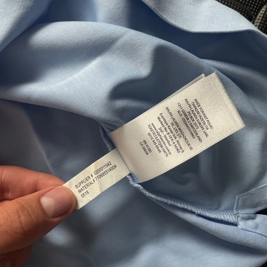 Ralph Lauren Light Blue Polo Shirt | Men’s Slim Fit M / 3399