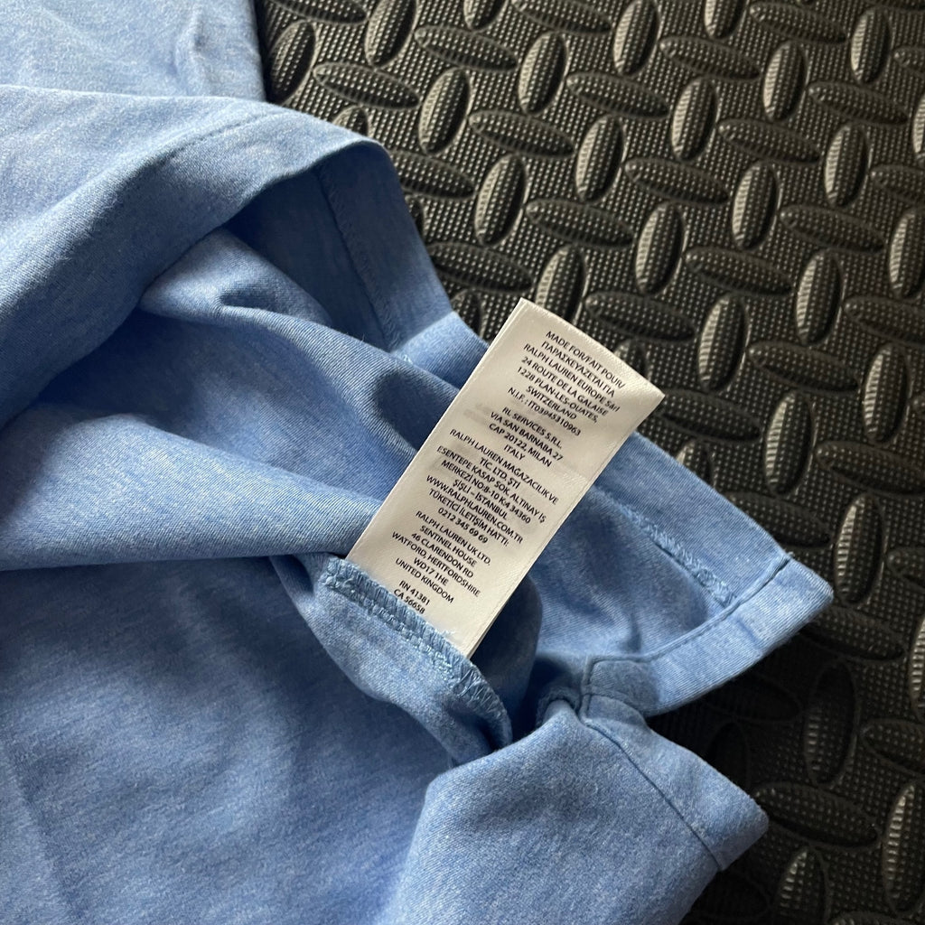 Ralph Lauren Light Blue Polo Shirt | Men’s Custom Slim Fit M / 3638
