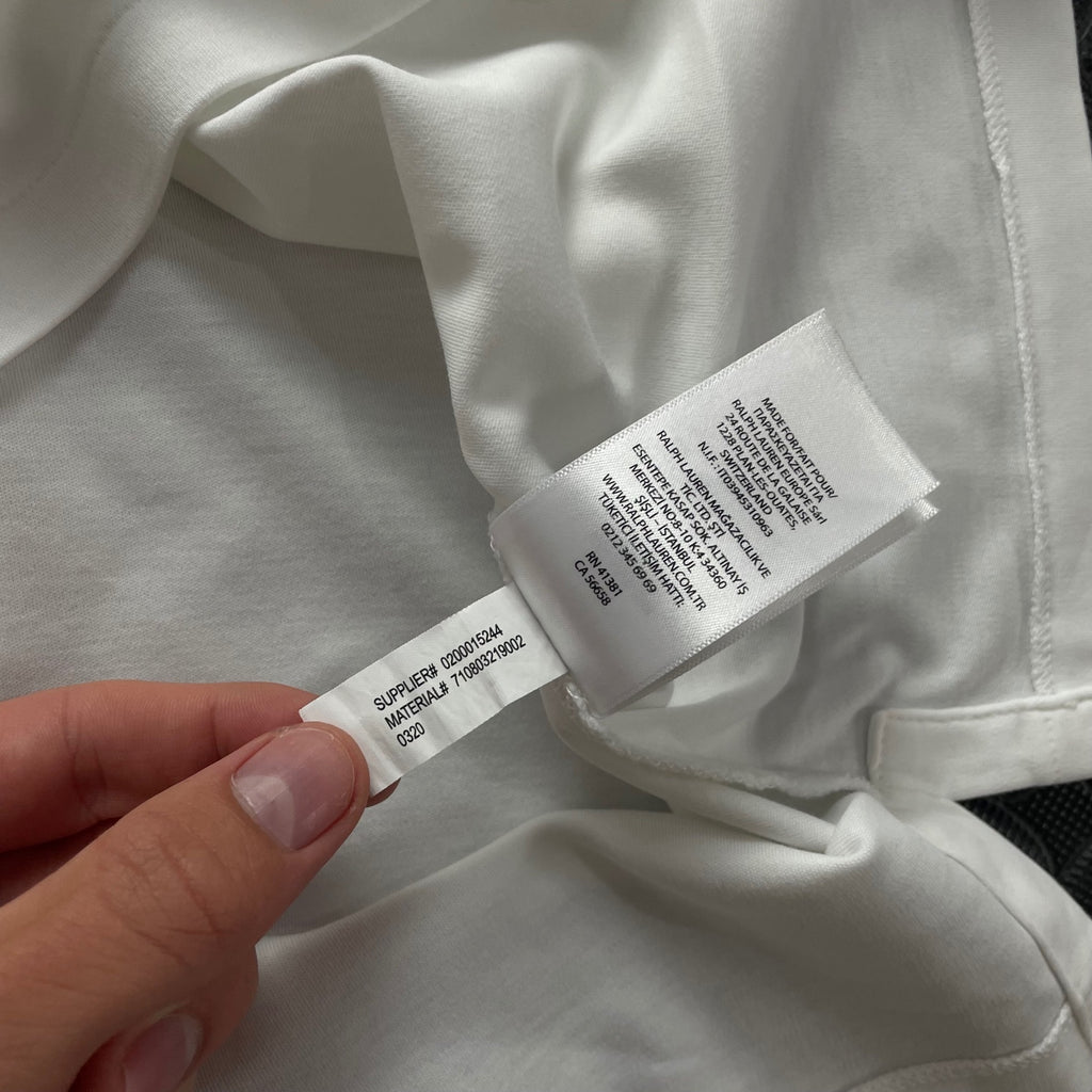 Ralph Lauren White Polo Shirt | Men’s Custom Slim Fit XL / 3721