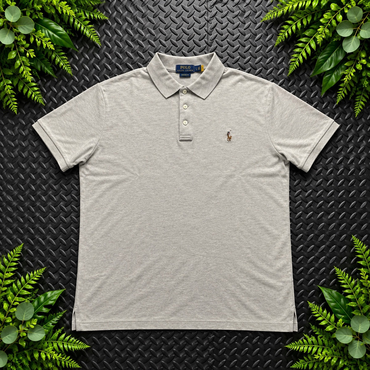 Ralph Lauren Cream Polo Shirt | Men’s Custom Slim Fit XL / 3607