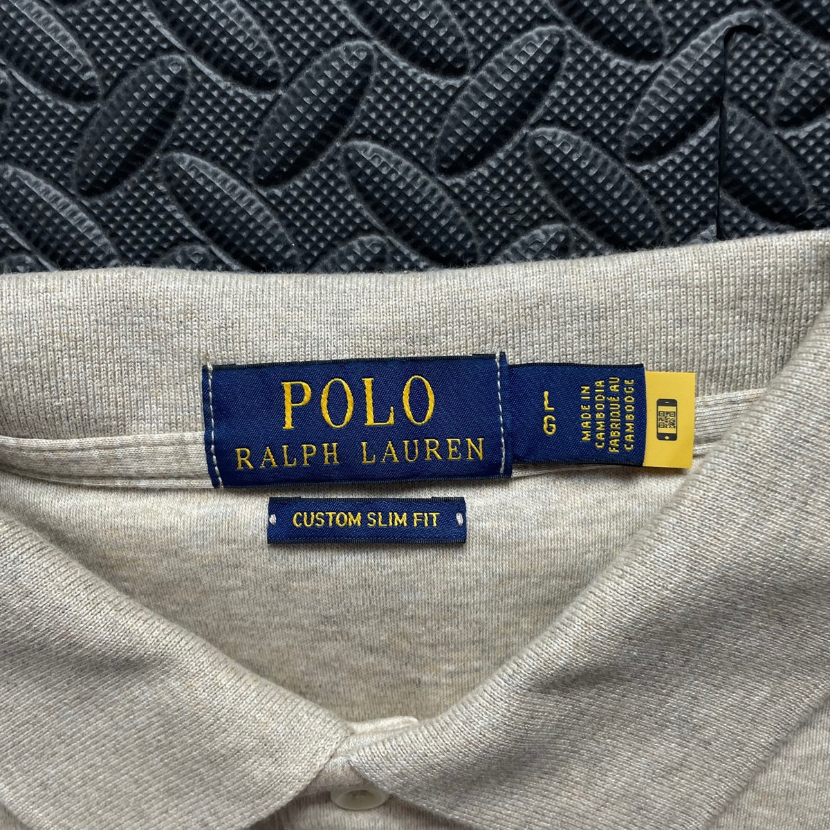 Ralph Lauren Beige Polo Shirt | Men’s Custom Slim Fit L / 3669