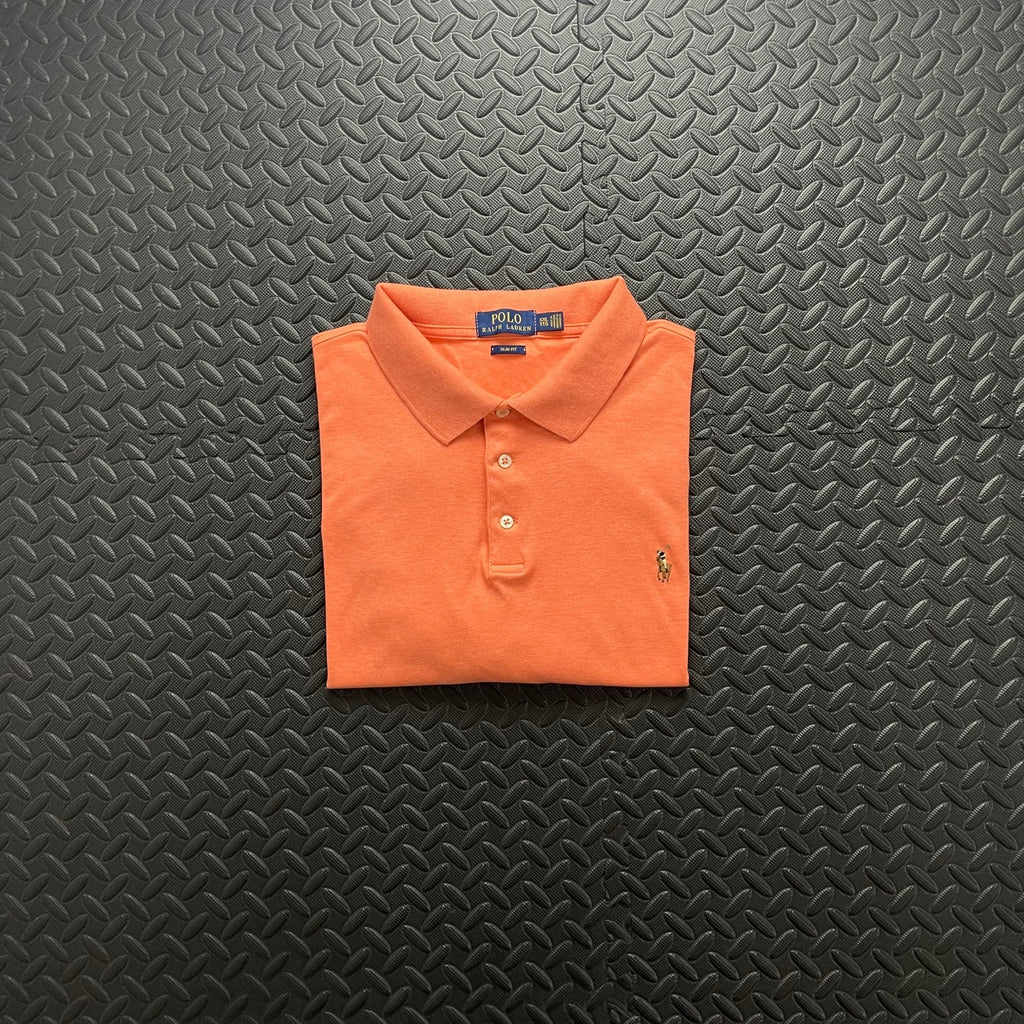 Ralph Lauren Orange Polo Shirt | Men’s Slim Fit XXL / 3718