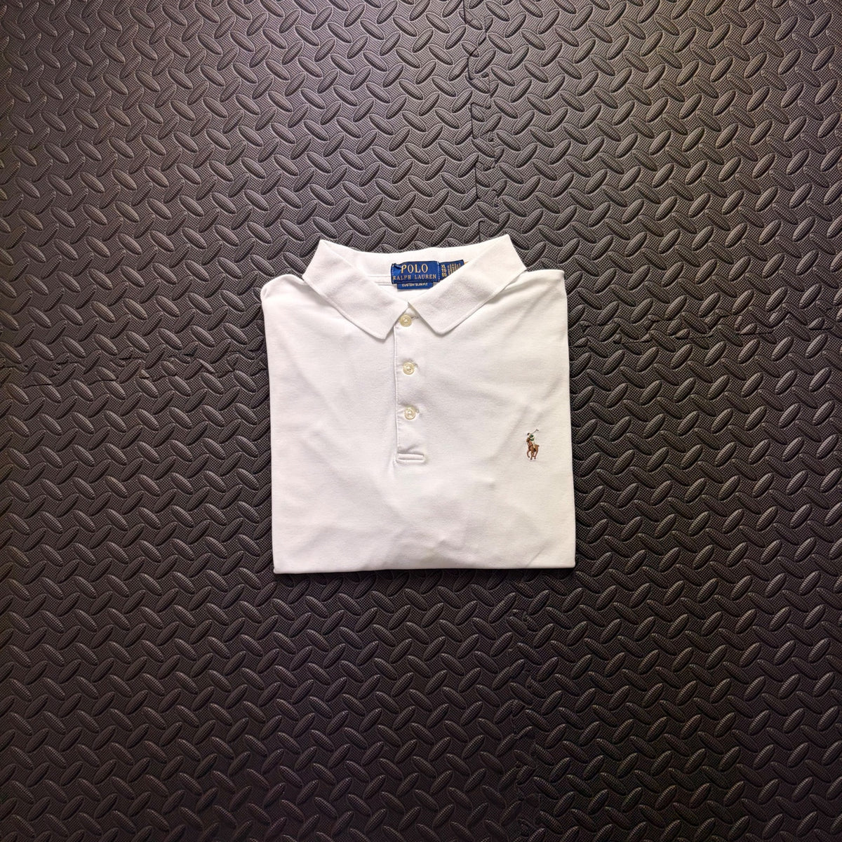 Ralph Lauren White Polo Shirt | Men’s Custom Slim Fit XL / 3862