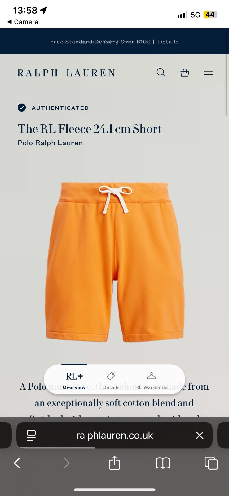 Ralph Lauren Orange Shorts | Men’s S | Jogger