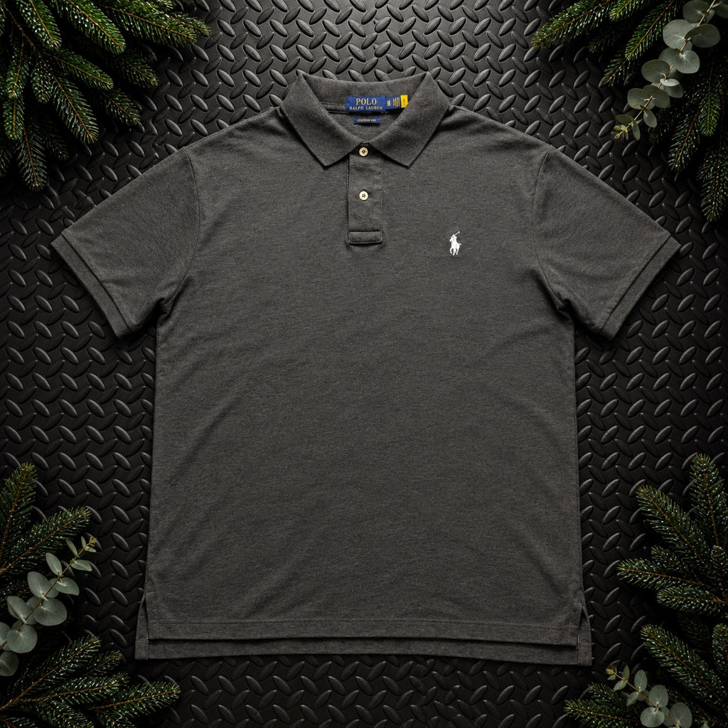 Ralph Lauren Grey Polo Shirt | Men’s Custom Slim Fit XL / 3865