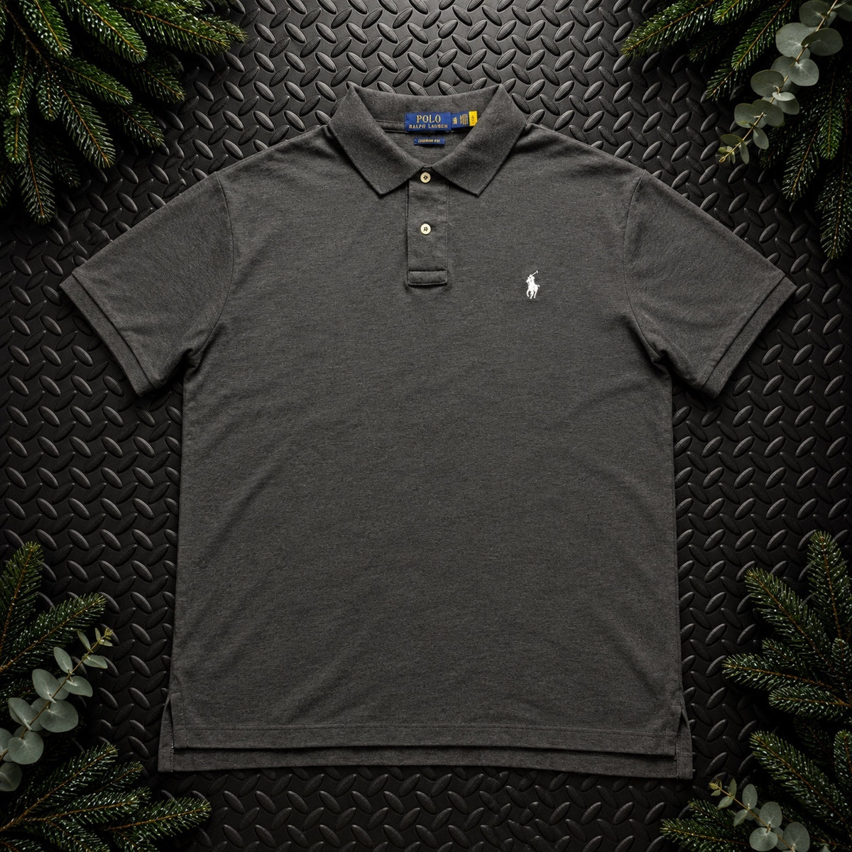 Ralph Lauren Grey Polo Shirt | Men’s Custom Slim Fit XL / 3865
