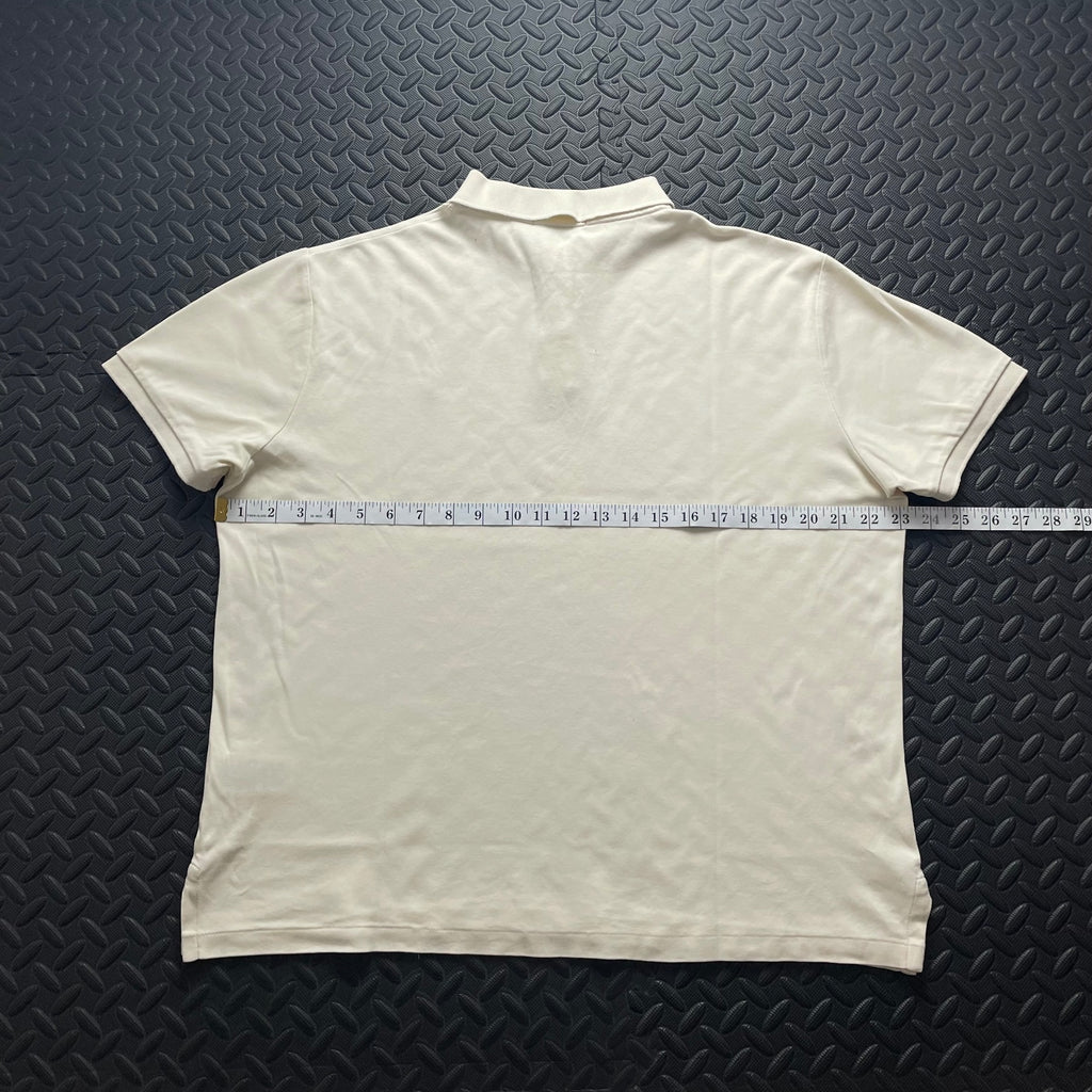 Ralph Lauren Cream Polo Shirt | Men’s Custom Slim Fit L / 3653