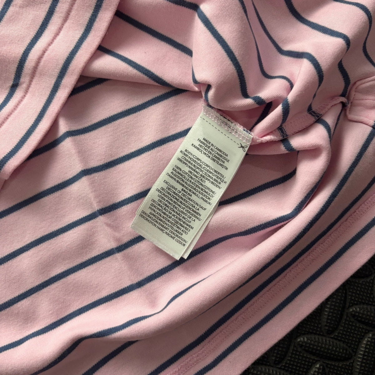 Ralph Lauren Pink Striped Polo Shirt | Men’s Custom Slim Fit XL / 3809