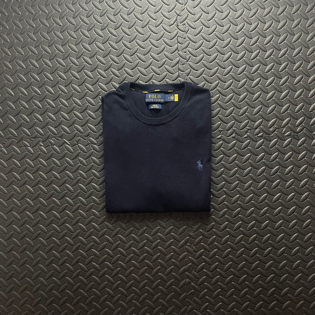 Ralph Lauren Navy Crewneck Jumper | Men’s Slim Fit M / 3738