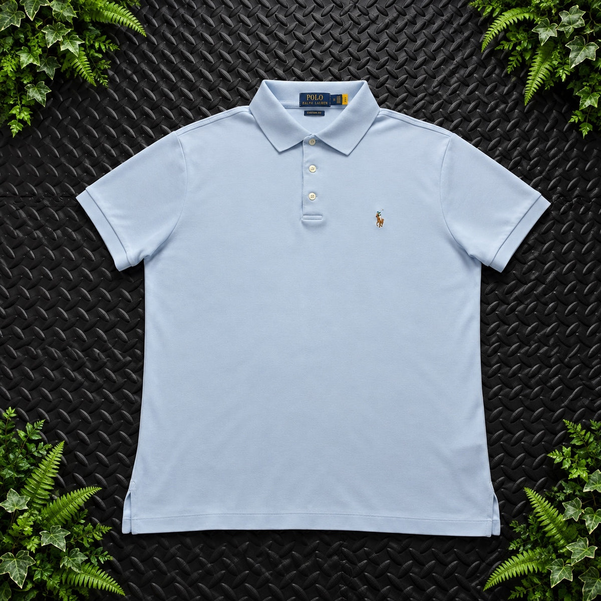 Ralph Lauren Light Blue Polo Shirt | Men’s Custom Slim Fit M / 3753