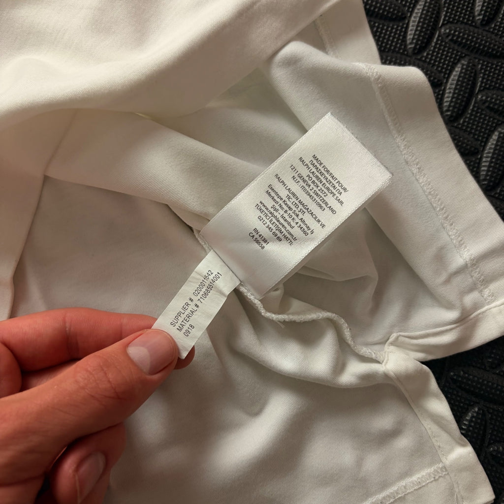 Ralph Lauren White Polo Shirt | Men’s Slim Fit M / 3838
