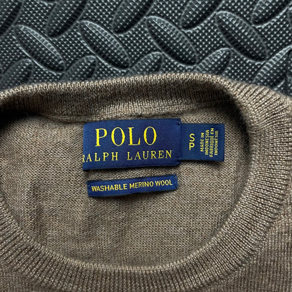 Ralph Lauren Brown Crewneck Jumper / Merino Wool | Mens Classic Fit S / 3678