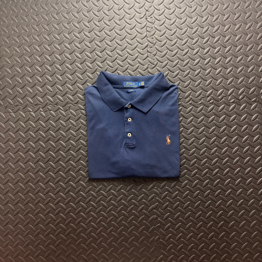 Ralph Lauren Navy Polo Shirt | Men’s Slim Fit XL / 3845