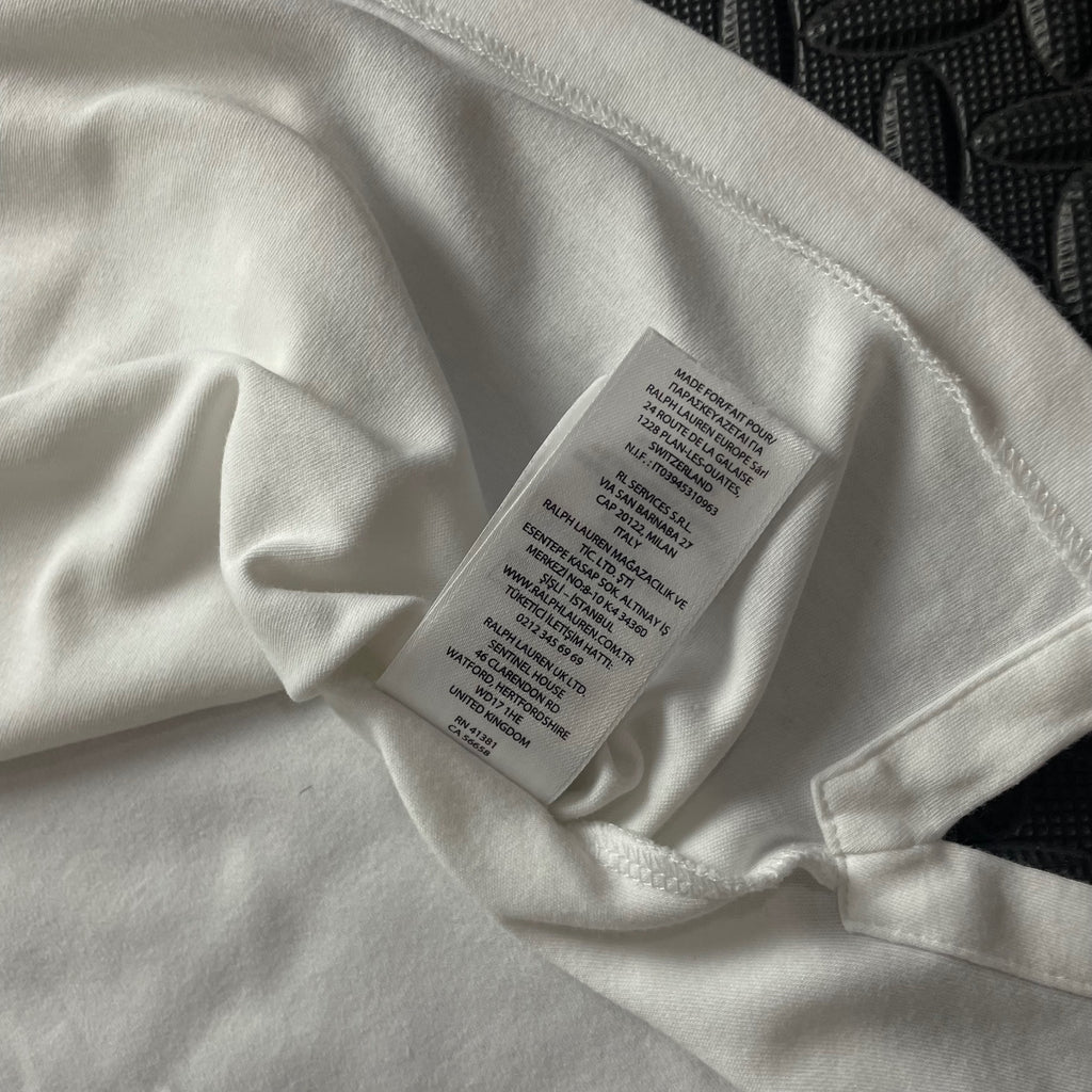 Ralph Lauren White Polo Shirt | Men’s Custom Slim Fit XXL / 3657