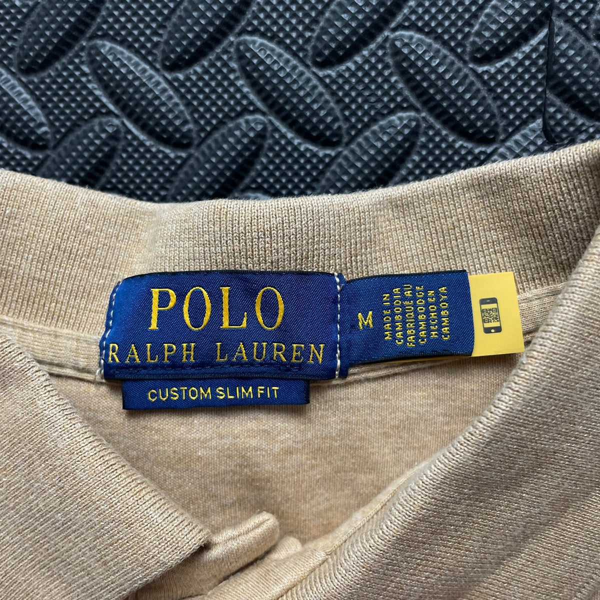 Ralph Lauren Beige Polo Shirt | Men’s Custom Slim Fit M / 3652