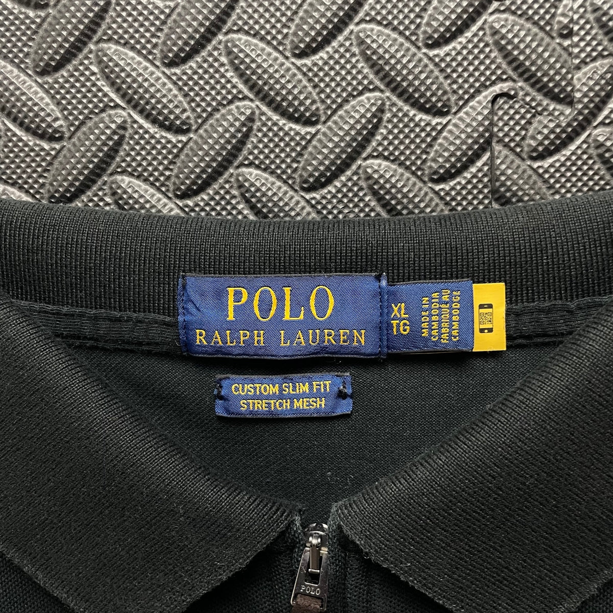 Ralph Lauren Black 1/4 Zip Polo Shirt | Men’s Custom Slim Fit XL / 3798