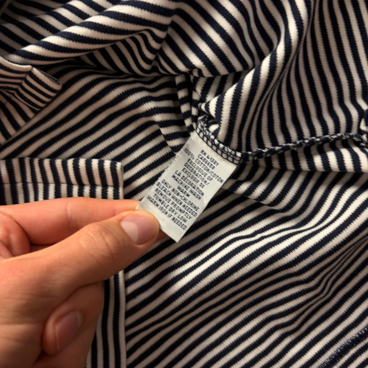 Ralph Lauren Navy Striped Polo Shirt | Men’s Classic Fit S / 3802