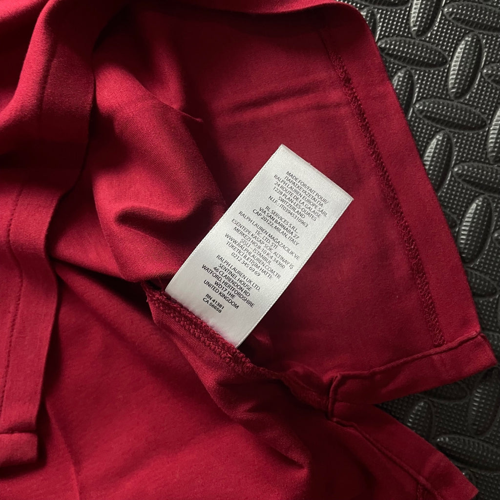Ralph Lauren Red Polo Shirt | Men’s Slim Fit L / 3649