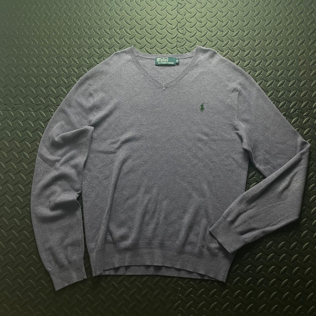 Ralph Lauren Purple V-Neck Jumper | Men’s Classic Fit M / 3785