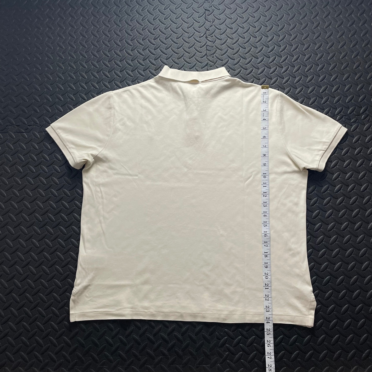 Ralph Lauren Cream Polo Shirt | Men’s Custom Slim Fit L / 3653