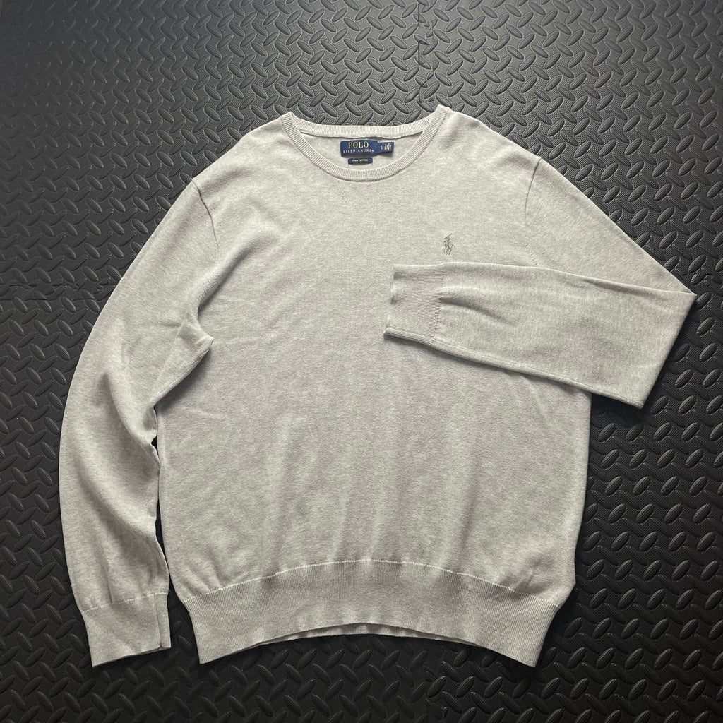 Ralph Lauren Grey Crewneck Jumper | Men’s Classic Fit L / 3779
