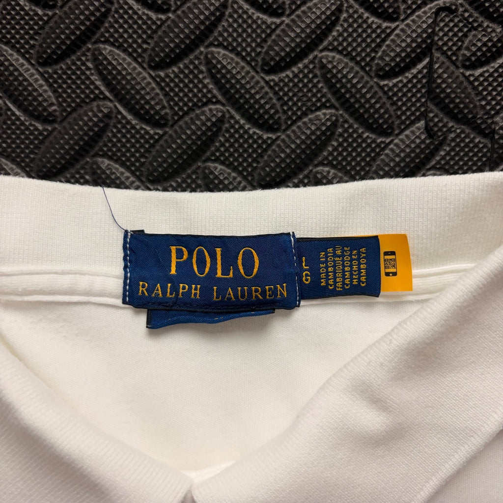 Ralph Lauren White Polo Shirt | Men’s Custom Slim Fit L / 3847