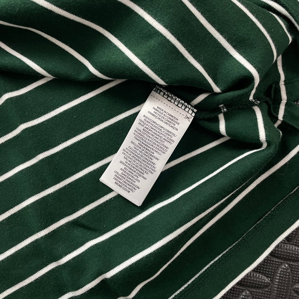 Ralph Lauren Green Striped Polo Shirt | Men’s Custom Slim Fit XL / 3704
