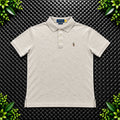 Ralph Lauren Beige Polo Shirt | Men’s Slim Fit M / 3670