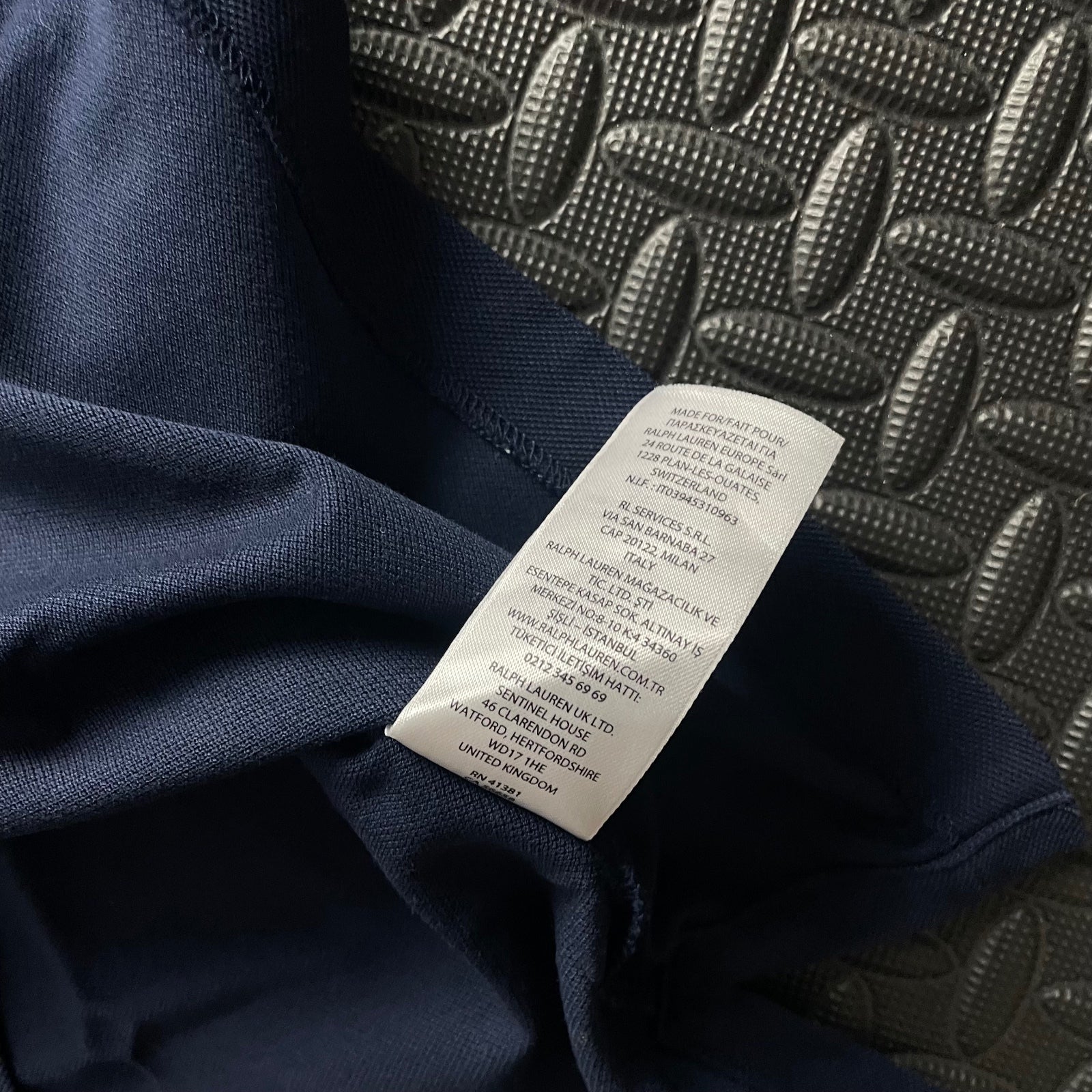 Ralph Lauren Navy 1/4 Zip Polo Shirt | Men’s Custom Slim Fit M / 3419