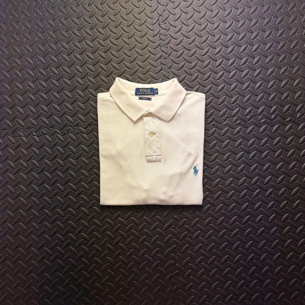 Ralph Lauren White Polo Shirt | Men’s Slim Fit M / 3839
