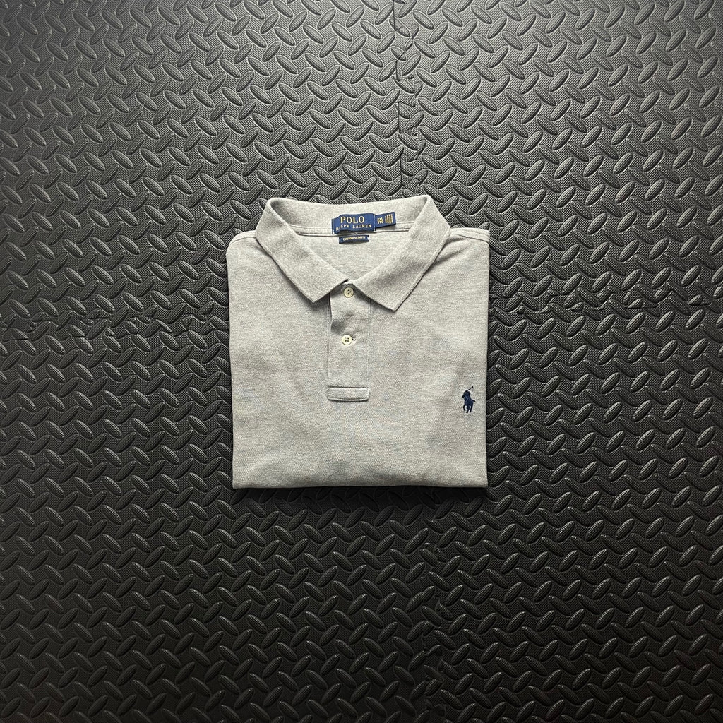 Ralph Lauren Grey Polo Shirt | Men’s Custom Slim Fit XXL / 3748