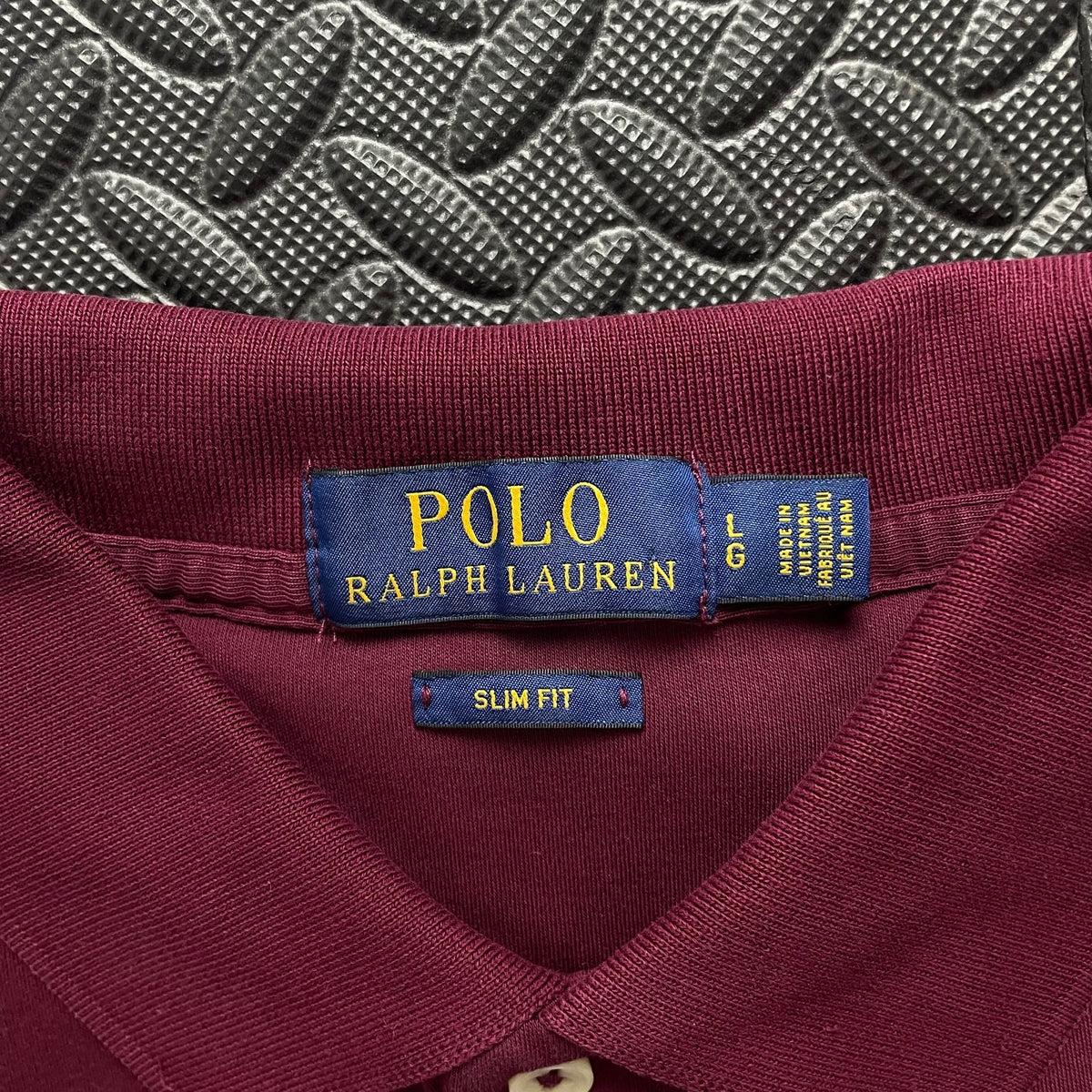 Ralph Lauren Burgundy Polo Shirt | Men’s Slim Fit L / 3474