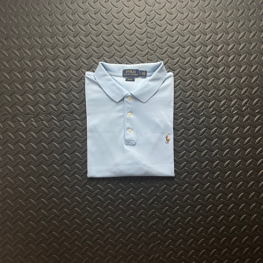 Ralph Lauren Light Blue Polo Shirt | Men’s Slim Fit L / 3398