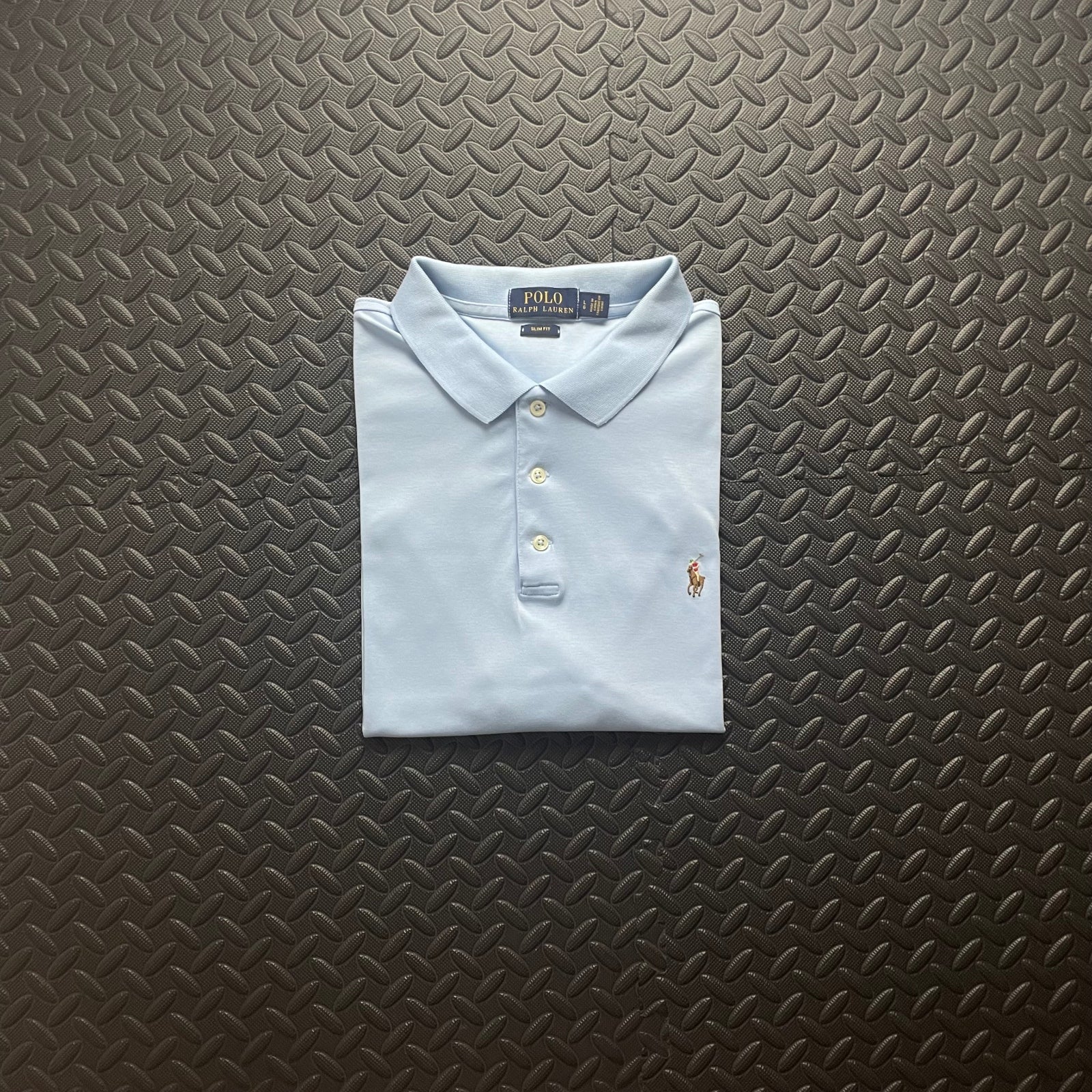 Ralph Lauren Light Blue Polo Shirt | Men’s Slim Fit L / 3398