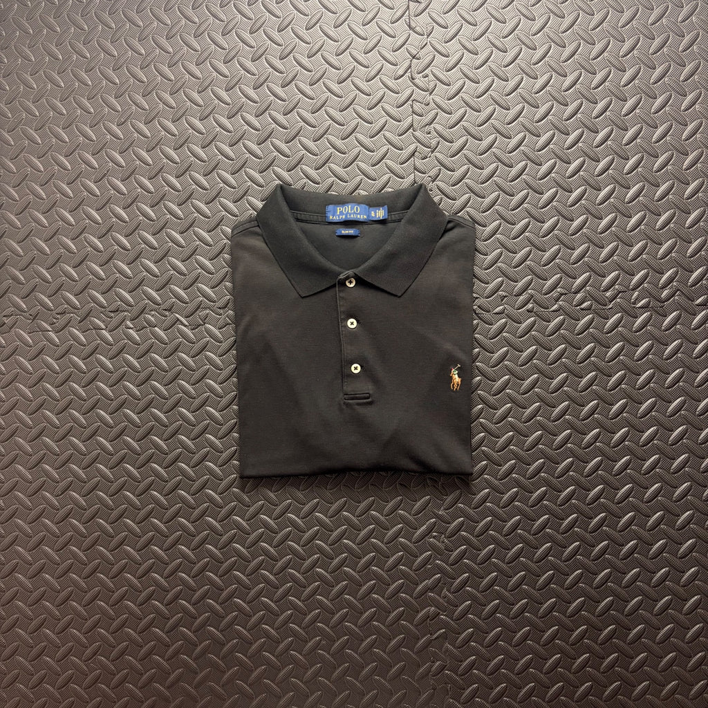 Ralph Lauren Black Polo Shirt | Men’s Slim Fit XL / 3832