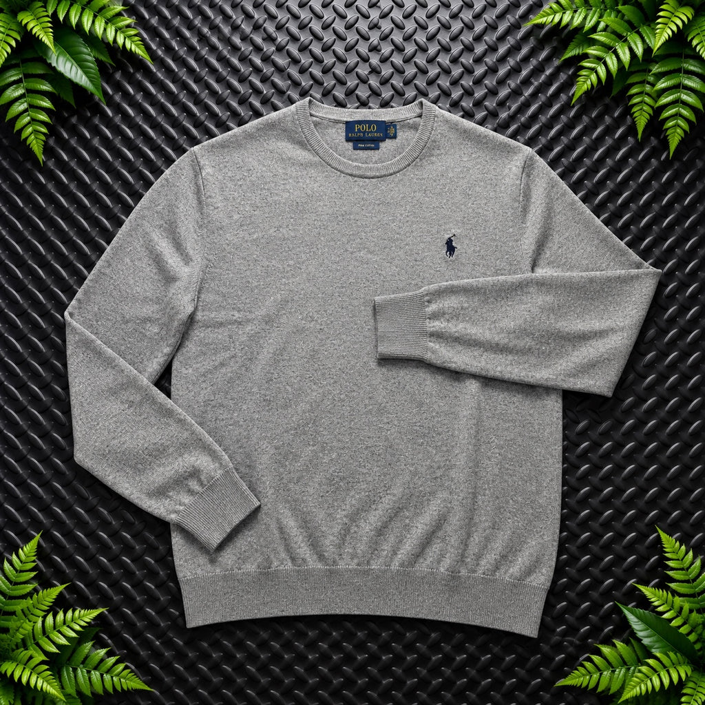 Ralph Lauren Grey Crewneck Jumper | Men’s Classic Fit S / 3684