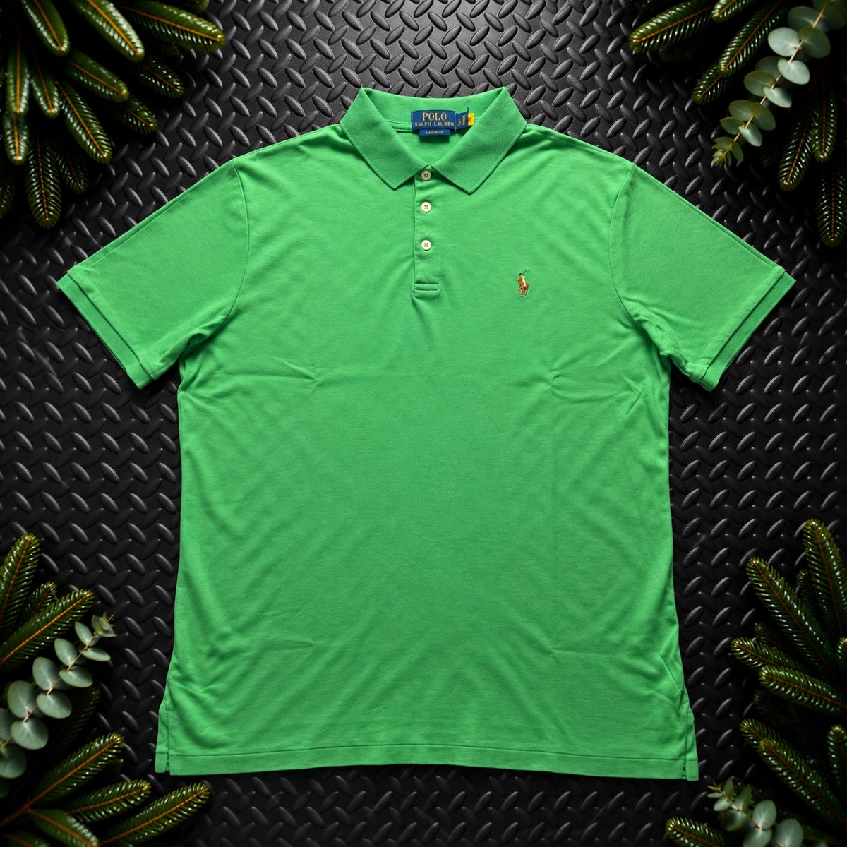 Ralph Lauren Green Polo Shirt | Men’s Classic Fit L / 3868