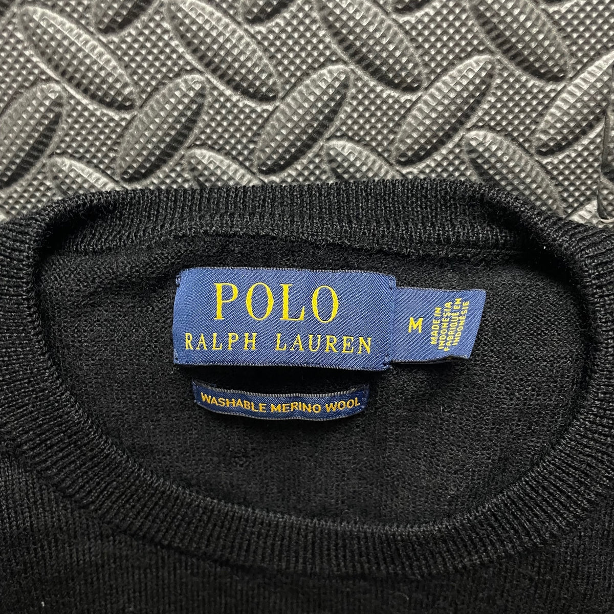 Ralph Lauren Black Crewneck Jumper / Merino Wool | Mens Classic Fit M / 3677
